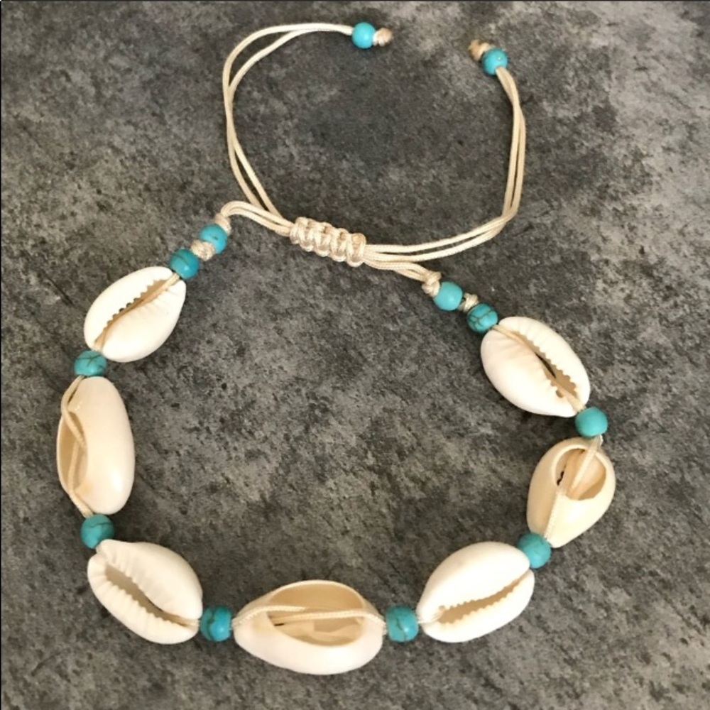 π Seashell x Howlite Anklet π - Picture 7 of 8